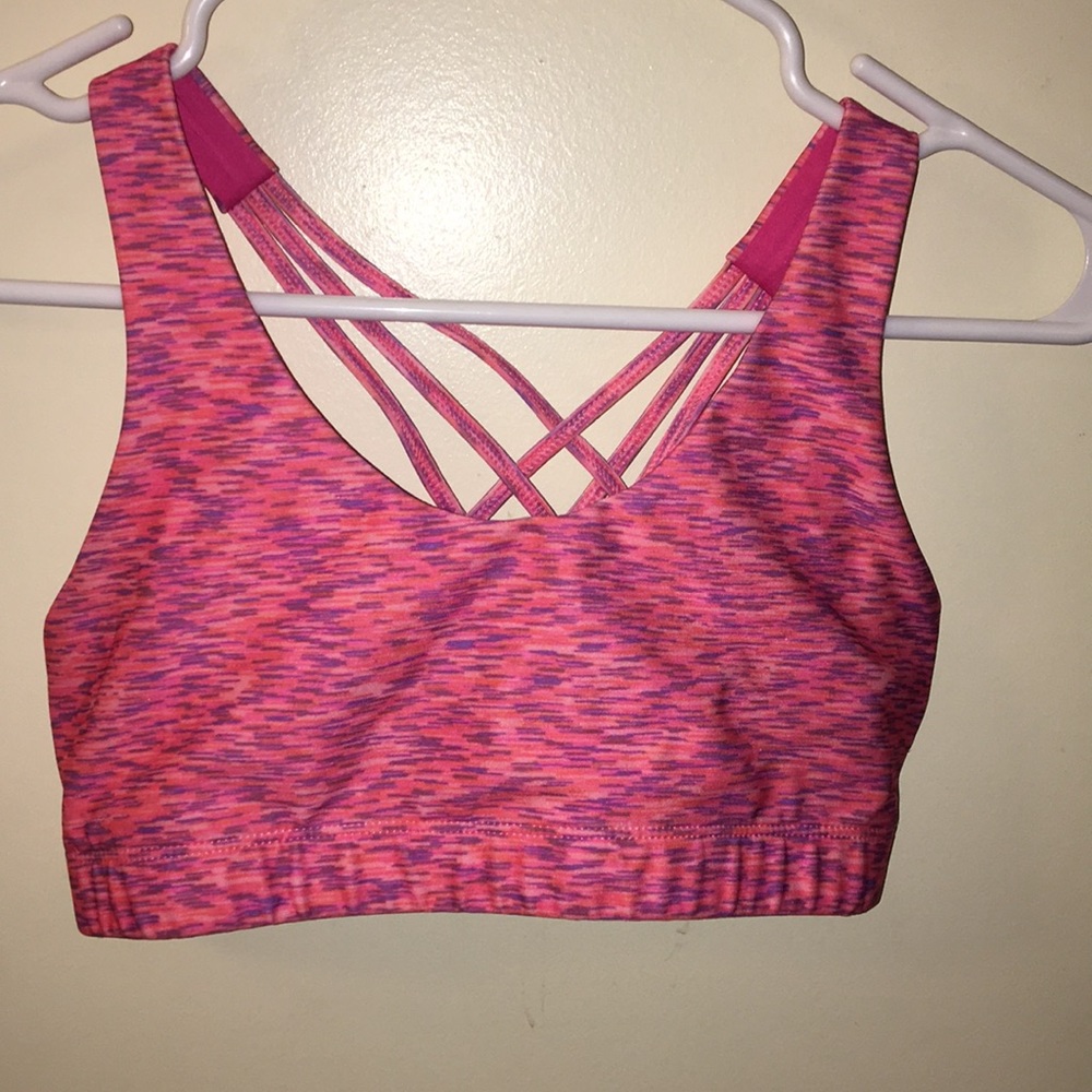 Pink strappy Sports bra
